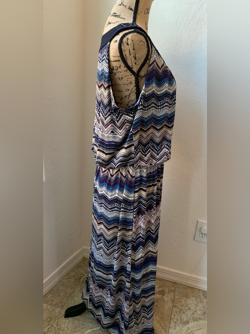 New R&M Richards Navy Women’s Dress Size 16W - Picture 8 of 13